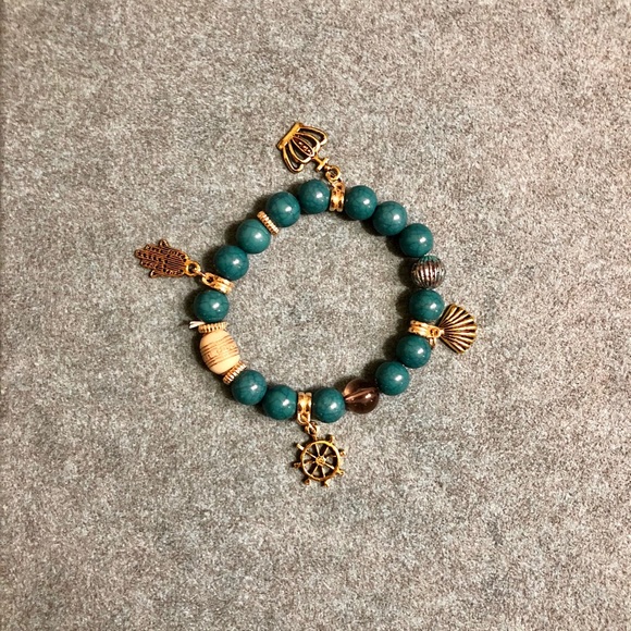 Blue Bohemian Stackable Bracelet - Picture 3 of 4